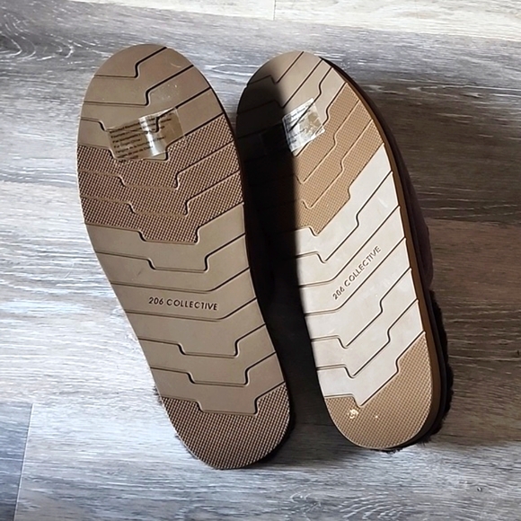 206 Collective Mens Sheep Fur Shearling Lined Slide Slipper Shoe Brown Size 12 - Picture 12 of 14